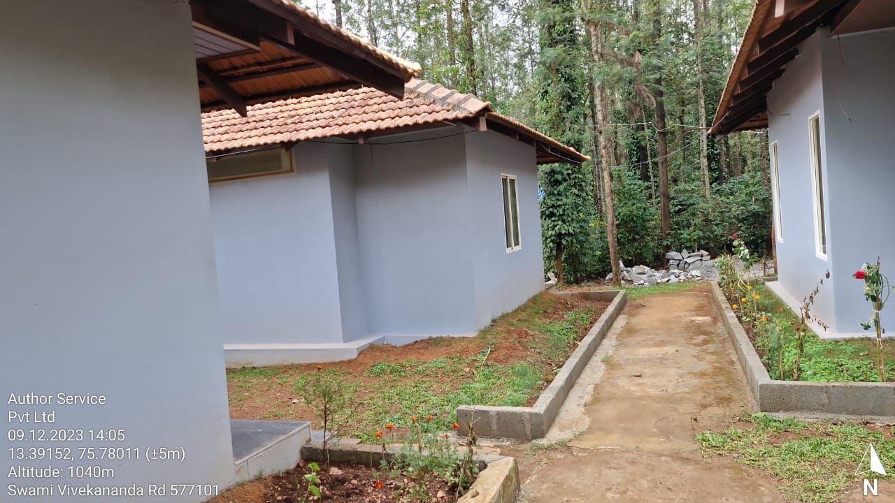  1 acre land with homestay +cottages for rent in Chikmagaluru